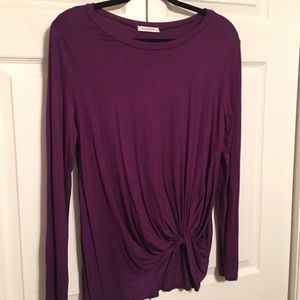 Rich purple long sleeved tunic top - size Medium